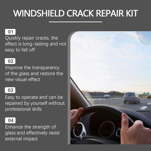 JoanofArc Car Windshield Crack Repair Kit - 2025 Upgrade Nano Glass Repair Liquid for Cracks & Chips, Cracks Gone Glass Remover Fluid for Quick Fix Windshields, Windows, Mirrors in Saudi Arabia