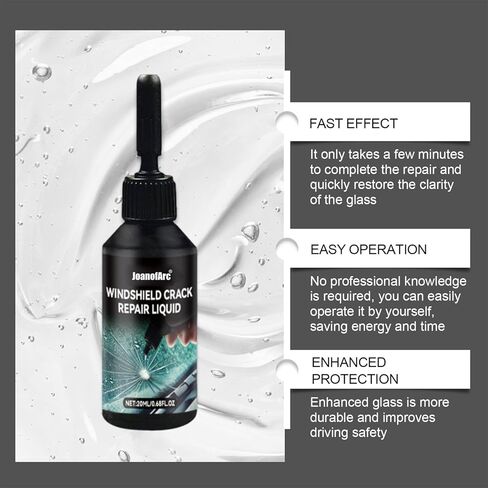 JoanofArc Car Windshield Crack Repair Kit - 2025 Upgrade Nano Glass Repair Liquid for Cracks & Chips, Cracks Gone Glass Remover Fluid for Quick Fix Windshields, Windows, Mirrors in Saudi Arabia