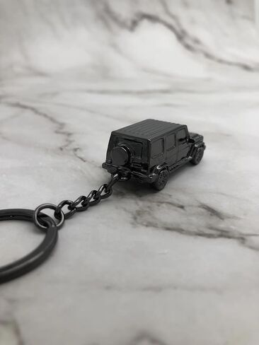 سلسلة مفاتيح سيارة G Wagon، حلقة مفاتيح معدنية سوداء للسيارة، حلية سيارة SUV مقاس 2 بوصة in Kuwait