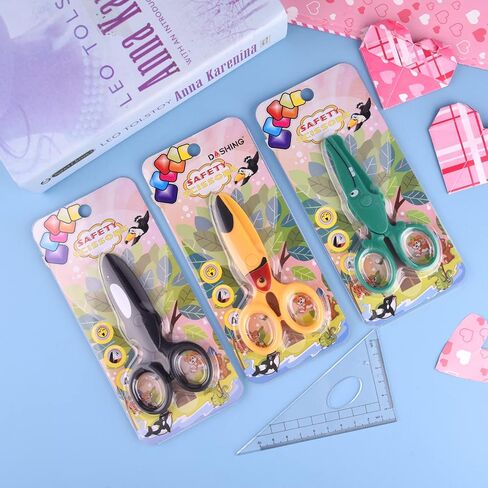 ASTARON Toddler Safety Scissors, Cute Crocodile Kids Preschool Training Scissors, Art Craft Plastic Scissors for Preschool Supplies and Scrapbooking Supplies in Kuwait