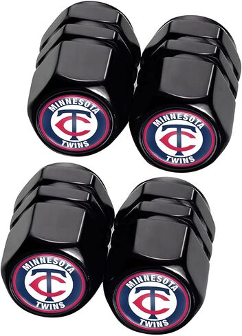 4Pcs Metal Car Tire Valve Stem Caps for LA Dodgers Baseball Fans, Universal Dust Caps for Wheels, Dodgers Auto Tire Valve Covers for Baseball Car Stuffs, Black in Saudi Arabia