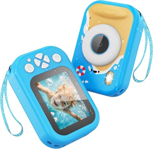 Kids Waterproof Camera, 1080P HD Underwater Digital Camera for Kids Aged 3-12, IP68 Swimming & Snorkeling Toy, ABS Plastic, 32GB Card, Birthday Gift for Children Boys Girls, Pink in Saudi Arabia