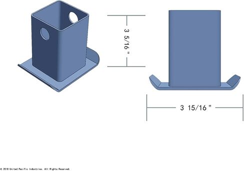 United Pacific Chrome Plastic Hitch Cover for 2" X 2" Trailer Hitch Receivers,Silver,77007 in Kuwait