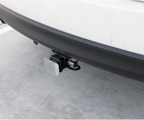 United Pacific Chrome Plastic Hitch Cover for 2" X 2" Trailer Hitch Receivers,Silver,77007 in Kuwait