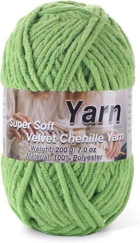 Chunky Chenille Yarn for Baby Blanket Yarn for Crocheting - 7.05oz Super Soft Chenille Plush Yarn - Bulk Thick Yarns Used for Making Scarves, Blankets, Stuffed Animals, DIY Craft (Candy Color) in Kuwait