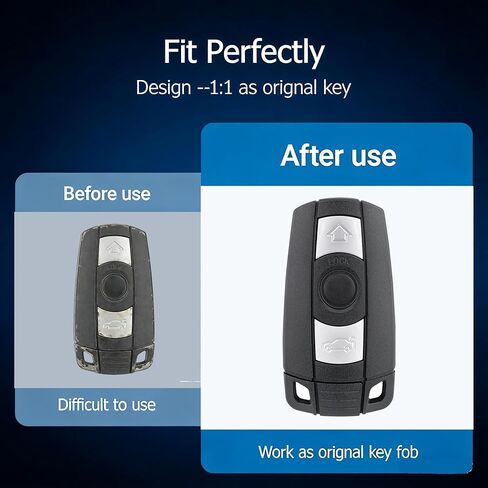 Key Fob Replacement for BMW 1/3/5 Series E90 E92 E93 X5 X6 Z4 E87 E60 E63 E64, with VL2020 Battery, (Rear Cover Non-Openable) FCC ID:KR55WK49127, KR55WK49123; P/N:267T-5WK49127, 6986583, 6986583-05 in Saudi Arabia