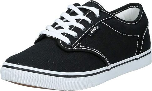 Vans Women's Atwood Low Top Sneaker, (Canvas) Black/White, 11 in Saudi Arabia
