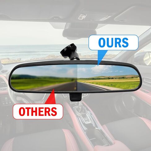 مرآة الرؤية الخلفية الداخلية من Moonlinks متوافقة مع Honda Civic 2016-2021/Fit 2015-2020/Accord 2016-2022/HR-V 2016-2024/CR-V 2017-2024 استبدال المرآة الداخلية لـ 76400-TF0-A01 in Kuwait