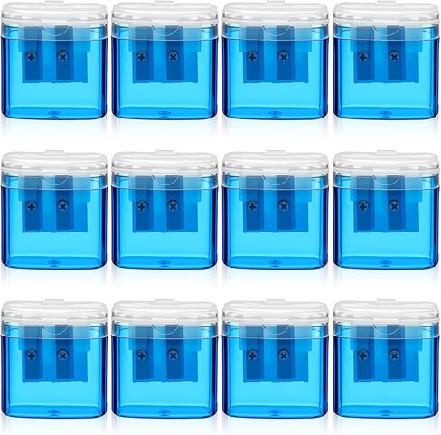 12 Pcs Irish Green Pencil Sharpeners Manual Double Hole Plastic Pencil Sharpener for Kids Classroom Home School Office (Irish Green) in Kuwait