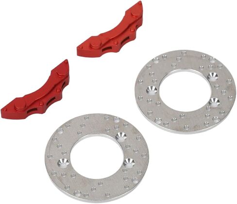RC Aluminum Disc Brake Set Wearproof High Simulation Calipers Screws for 1/10 RC Cars Silver 2pcs in Kuwait