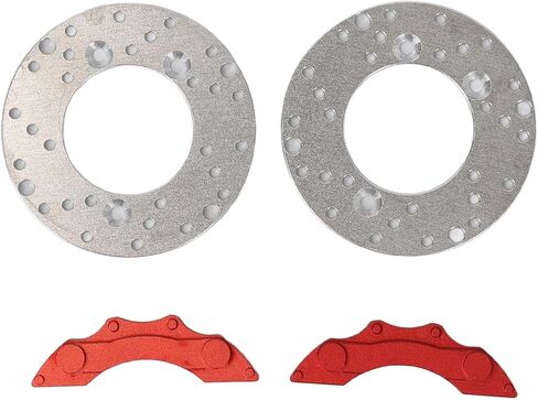 RC Aluminum Disc Brake Set Wearproof High Simulation Calipers Screws for 1/10 RC Cars Silver 2pcs in Kuwait