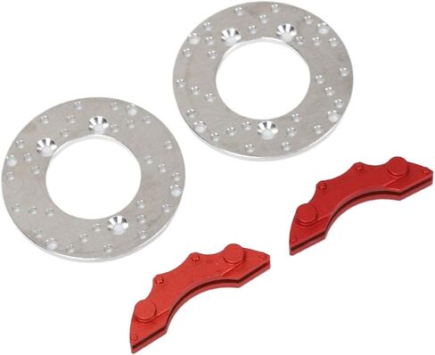 RC Aluminum Disc Brake Set Wearproof High Simulation Calipers Screws for 1/10 RC Cars Silver 2pcs in Kuwait