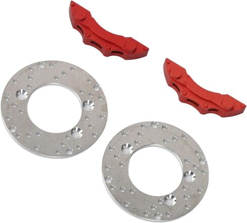 RC Aluminum Disc Brake Set Wearproof High Simulation Calipers Screws for 1/10 RC Cars Silver 2pcs in Kuwait