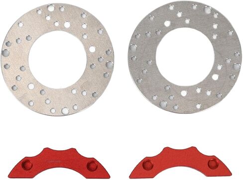 RC Aluminum Disc Brake Set Wearproof High Simulation Calipers Screws for 1/10 RC Cars Silver 2pcs in Kuwait