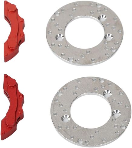 RC Aluminum Disc Brake Set Wearproof High Simulation Calipers Screws for 1/10 RC Cars Silver 2pcs in Kuwait
