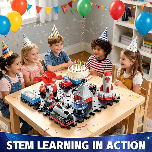 STEM Circuit Kit for Kids Ages 6+, 35PCS Electronics Kit with 200+ Projects, Educational Science Experiment Toy for Boys & Girls, Beginner Electrical Engineering Set for Home & School in Kuwait