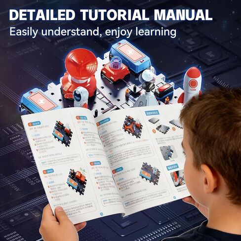 STEM Circuit Kit for Kids Ages 6+, 35PCS Electronics Kit with 200+ Projects, Educational Science Experiment Toy for Boys & Girls, Beginner Electrical Engineering Set for Home & School in Kuwait