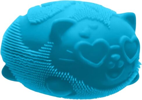 Cool Cat Squeeze Squishy, Wild Cats Fuzz Ball Sensory Squeeze Toy, Slow Rise Sensory Fidget Balls, Anxiety Slow Rising Squishy Fidget Toy, Suitable for Relieving Stress or as a Gift (Rose Red) in Kuwait