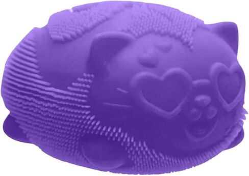 Cool Cat Squeeze Squishy, Wild Cats Fuzz Ball Sensory Squeeze Toy, Slow Rise Sensory Fidget Balls, Anxiety Slow Rising Squishy Fidget Toy, Suitable for Relieving Stress or as a Gift (Rose Red) in Kuwait