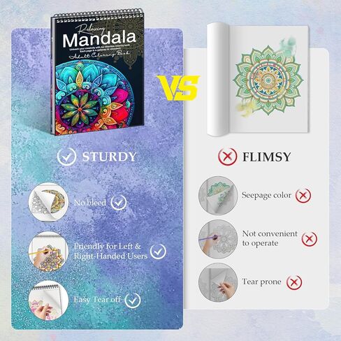 أقلام جل لامعة، 24 لونًا أقلام لامعة مع كتب تلوين للبالغين لاسترخاء النساء، أقلام حبر جل قابلة للسحب للفن والعمل مع أغطية صلبة كتاب تلوين لاسترخاء النساء - ماندالا in Saudi Arabia