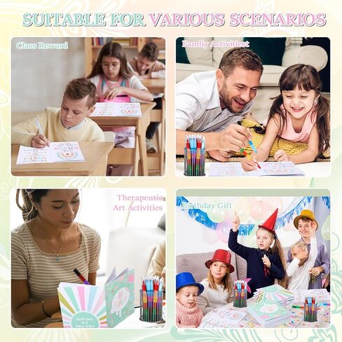 TaoBary 25 Set DIY Painting Coloring Book Bulk Art Therapy Theme Craft Crayon Draw Beautiful Coloring Book for Adult Women Men Relaxation, Reducing Anxiety, Mindfulness, Stress Relief in Kuwait
