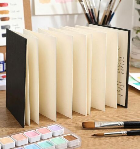 دفتر رسم السفر، دفاتر الرسم والدفاتر 300GSM بالضغط البارد، ورق رسم الأكورديون، محمول أثناء السفر (كتاب واحد) in Kuwait