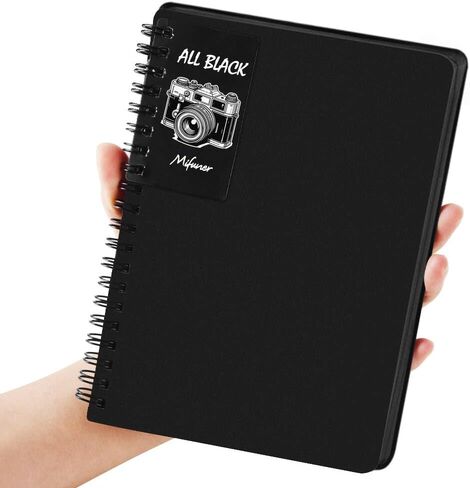 5" x 7" Black Paper Mixed Media Sketch Book,Spiral Bound Art Sketchbook,70 Sheet 110GSM Black Acid Free Paper,Art Journal Sketchbook for Drawing Writing Sketching Illustration in Saudi Arabia