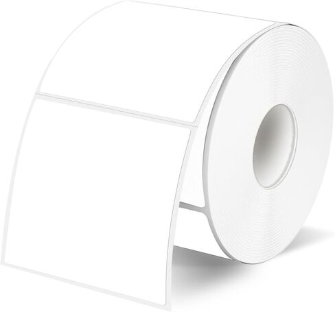 Square Holographic Thermal Labels Stickers 2"x2", Silver Self-Adhesive Square Direct Thermal Labels Stickers, Perforation Line Design/ 300Sheets in Saudi Arabia