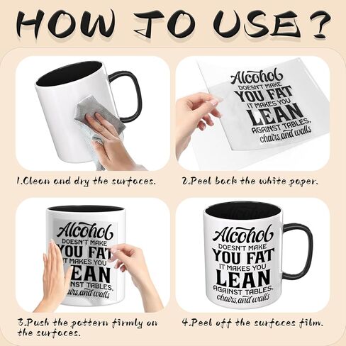 Alcohol Quotes 12 PCS UV DTF Cup Wrap Stickers,Rub on Transfers for 16oz Tumblers Glass Cans for Laptops Journals in Saudi Arabia