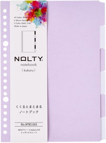 NOLTY kukuru A5 Paper Index Sheets, 6-Tab Divider, Green, NTK1222 in Saudi Arabia