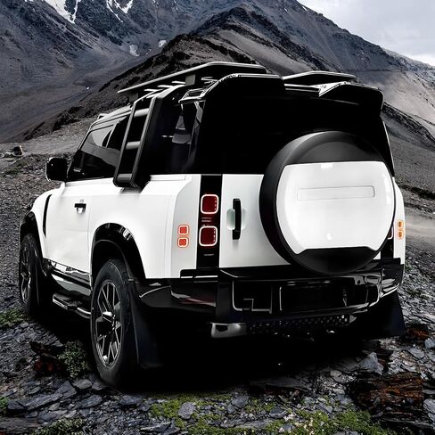 Spare Tire Cover Compatible with 2020-2025 Land Rover Defender 90 110 130 Spare Tyre Wheel Protector ABS Plastic Fuji White Matte Black Exterior Accessories in Saudi Arabia