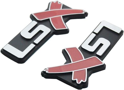 Chrome Red LSX Fender Emblem Decal Badge Nameplate Letter 3D Raised Strong Adhesive Fit for 1500 2500 3500 (Pair) in Saudi Arabia