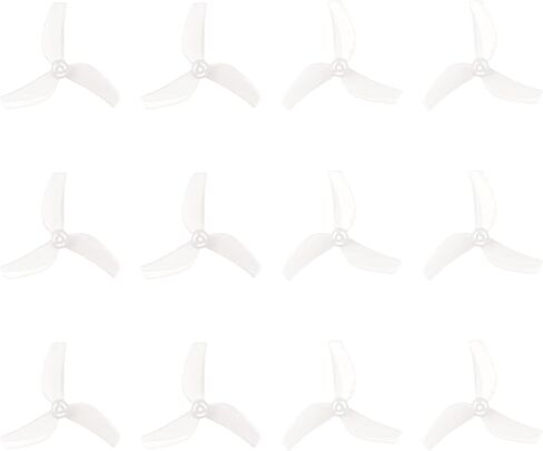 BETAFPV 12pcs Gemfan 1614 3-Blade Propellers with 1.0mm Shaft Compatible with 0802 Series Brushless Motors, for DIY 1S 75mm FPV Racing Freestyle Tiny Whoop Drone Quadcopter like Air75 II - Transparent in Kuwait