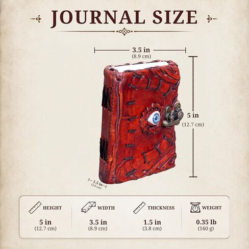 Hocus Pocus Leather Journal Halloween Decorations Blank Spell Book of Shadows with Lock Clasp Decor Prop Vintage Bound Notebook Witchcraft Wiccan Grimoire Magic Eye And Witch Decoartions Perfect for Spooky Gifts And Spooky Decor 3.5X5 INCH (HOCUS POCUS) in Saudi Arabia