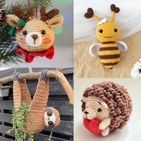 3 Pack Beginners Crochet Yarn Light Brown+Brown+Coffee Cotton Crochet Yarn for Crocheting Knitting Beginners with Easy-to-See Stitches Cotton-Nylon Blend Crochet Yarn for Beginners Crochet Kit(3x50g) in Saudi Arabia