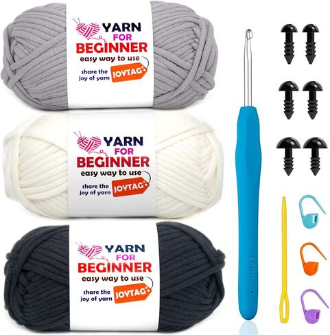 3 Pack Beginners Crochet Yarn Light Brown+Brown+Coffee Cotton Crochet Yarn for Crocheting Knitting Beginners with Easy-to-See Stitches Cotton-Nylon Blend Crochet Yarn for Beginners Crochet Kit(3x50g) in Saudi Arabia