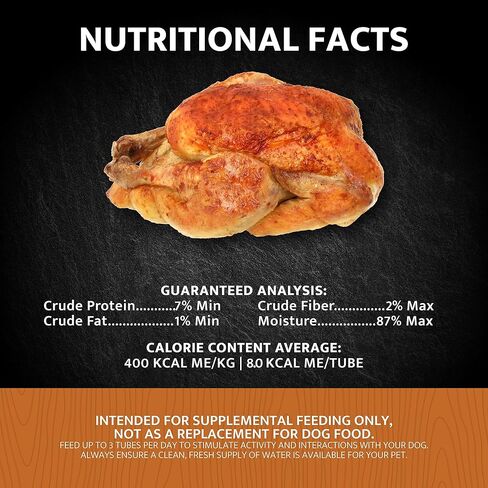 Lickable Dog Treat Rotisserie Chicken 4 ct, High Protein Dog Puree Snack or Meal Topper for All Breeds, Small, Medium and Large Dogs in Saudi Arabia