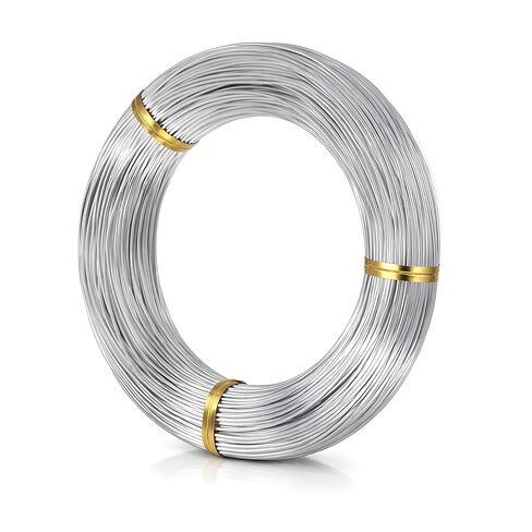 Bendable Wire for Crafts Aluminum, 1mm 18 Gauge 164ft Sculpting Wire Spool for Jewelry Making Beading Floral Wrapping Wreath DIY Crafts, Flexible Metal Wires, Silver in Kuwait
