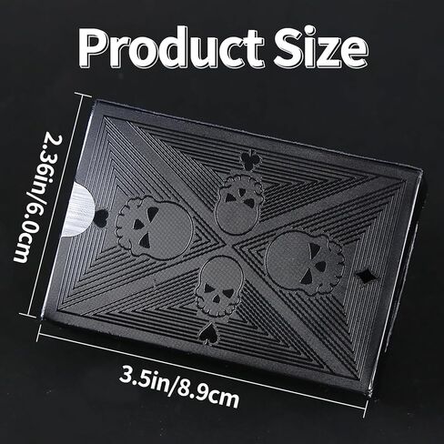 Waterproof Playing Cards, Plastic Playing Cards, Deck of Cards, Standard Size Black Cool Playing Card for Adults, Premium Poker Card Set for Magic Beach Pool Camping Party Games in Kuwait
