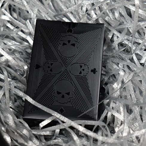 Waterproof Playing Cards, Plastic Playing Cards, Deck of Cards, Standard Size Black Cool Playing Card for Adults, Premium Poker Card Set for Magic Beach Pool Camping Party Games in Kuwait