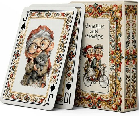 Playing Cards, Poker Card, 54 Unique Exquisite Illustrations, Non-Slip Texture Design, Perfect in Kuwait