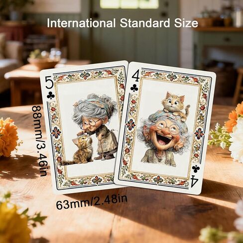 Playing Cards, Poker Card, 54 Unique Exquisite Illustrations, Non-Slip Texture Design, Perfect in Kuwait