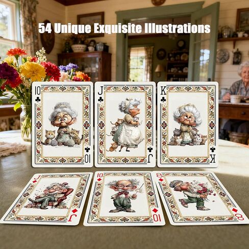 Playing Cards, Poker Card, 54 Unique Exquisite Illustrations, Non-Slip Texture Design, Perfect in Kuwait
