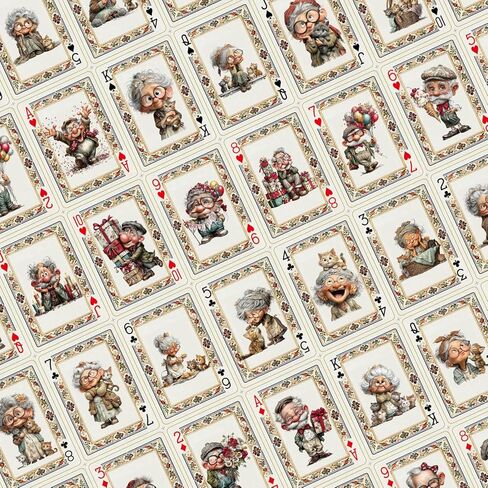 Playing Cards, Poker Card, 54 Unique Exquisite Illustrations, Non-Slip Texture Design, Perfect in Kuwait