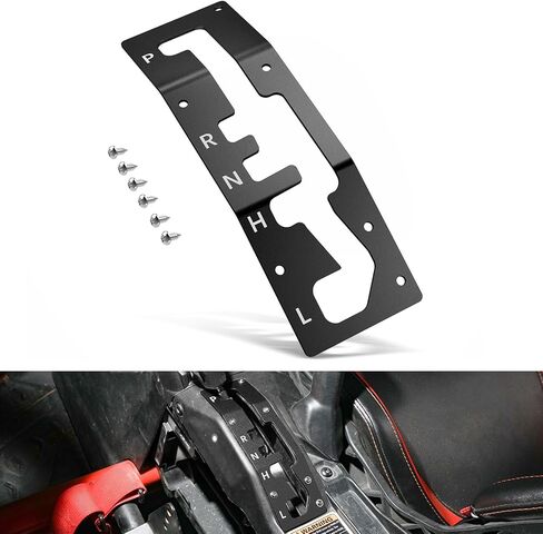لوحة لوحة بوابة ناقل الحركة من NICECNC مع حرف ترس متوافق مع Can Am Maverick X3 2017-2021 باللون الأسود in Kuwait