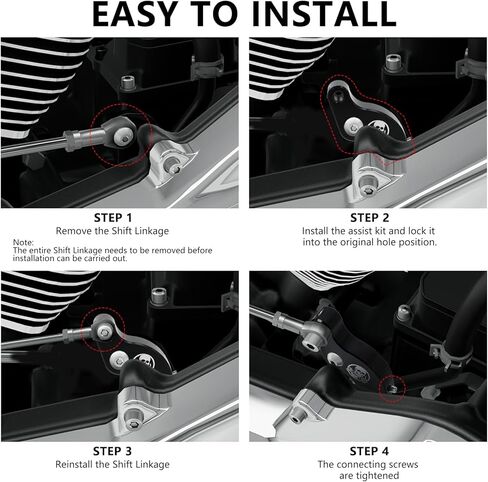 Motorcycle Neutral Gear Assistant Shift Fits for Harley Davidson Softail 2018-2026, Fits for Touring and Trike 2017-2026, M8 Aluminum Alloy Neutral Shift Auxiliary Bracket Mount with Skull Pattern in Saudi Arabia