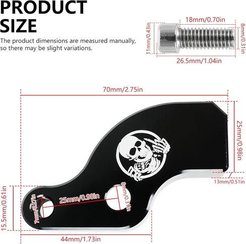 Motorcycle Neutral Gear Assistant Shift Fits for Harley Davidson Softail 2018-2026, Fits for Touring and Trike 2017-2026, M8 Aluminum Alloy Neutral Shift Auxiliary Bracket Mount with Skull Pattern in Saudi Arabia