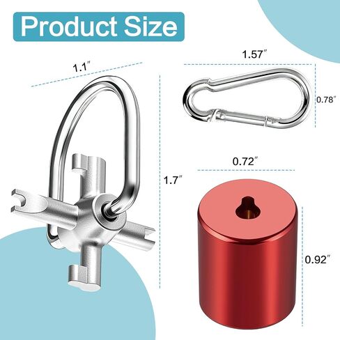 HVAC Locking Cap Key, 【Universal 4-in-1 HVAC Tool with 4 Pcs 1/4 Inch Tamper-Resistant Locking Caps】 for R22 Refrigerant AC Systems, Valve Port Covers for Installation, Repair & Maintenance in Saudi Arabia