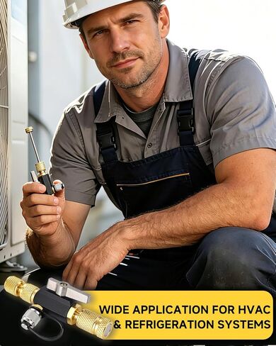 أداة إزالة قلب صمام LUPING HVAC، مزيل قلب صمام مزدوج 1/4 بوصة و5/16 بوصة، أداة إزالة أساسية ذات تصنيف فراغي للتدفق الضخم، مكنسة كهربائية 20 ميكرون، أدوات HVAC لـ R134A R32 R410A R22 R12 R407 R1234yf in Kuwait