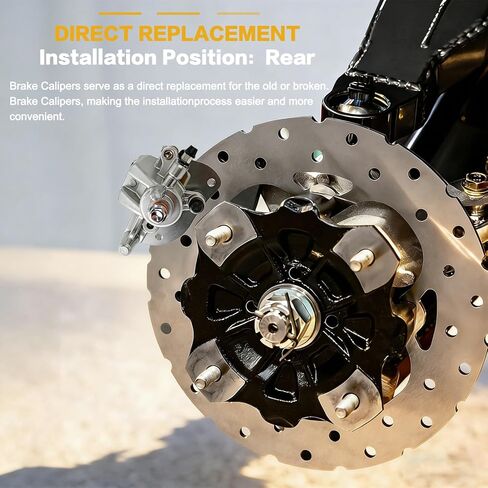 GSPSCN 2pcs Rear Left & Right Brake Calipers w/Pads & Mounting Bracket for Yamaha Grizzly 550 YFM550 2009-2014丨Grizzly 700 YFM700 2007-2020,3B4-2580V-11-00 3B4-2580W-11-00 in Kuwait